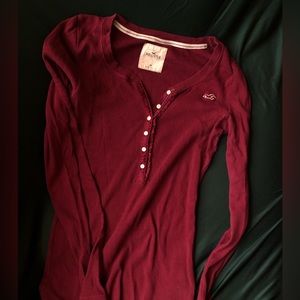 y2k Hollister long sleeve henley